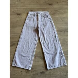 Rag & Bone Andi High-Rise Ankle Wide Leg Jeans in Lavender 25